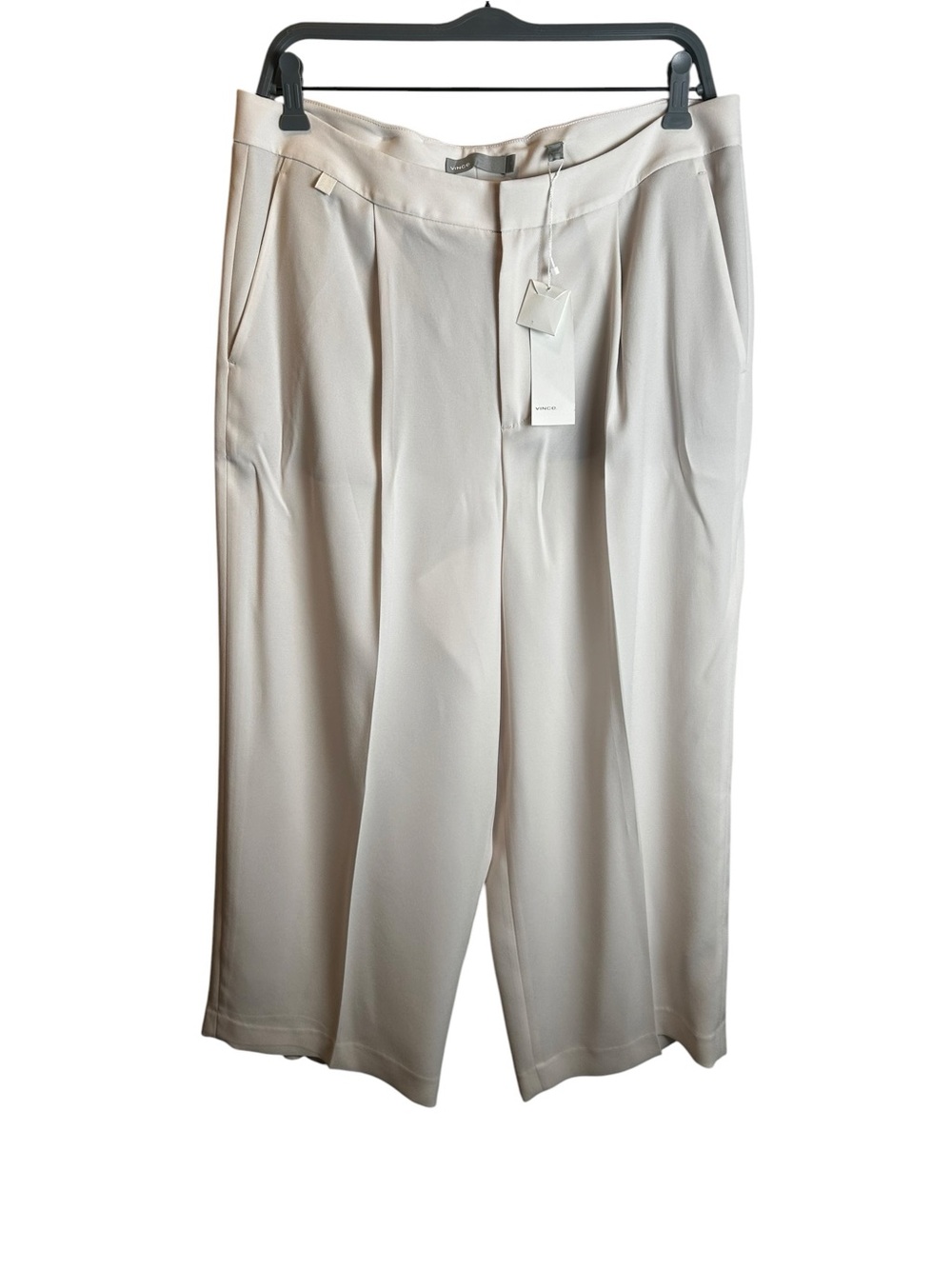 NWT Vince Women’s High Waist Culotte Pant Size 12 Sandstone Beige Wide Leg